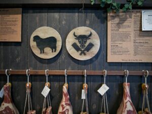 Chicken, and Beef in Butcher Shops