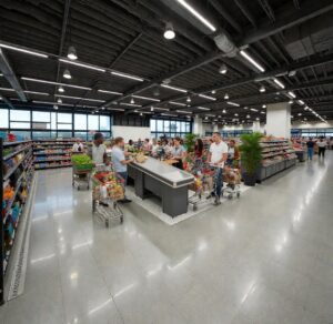 Comptoirs modernes pour supermarchés et primeurs