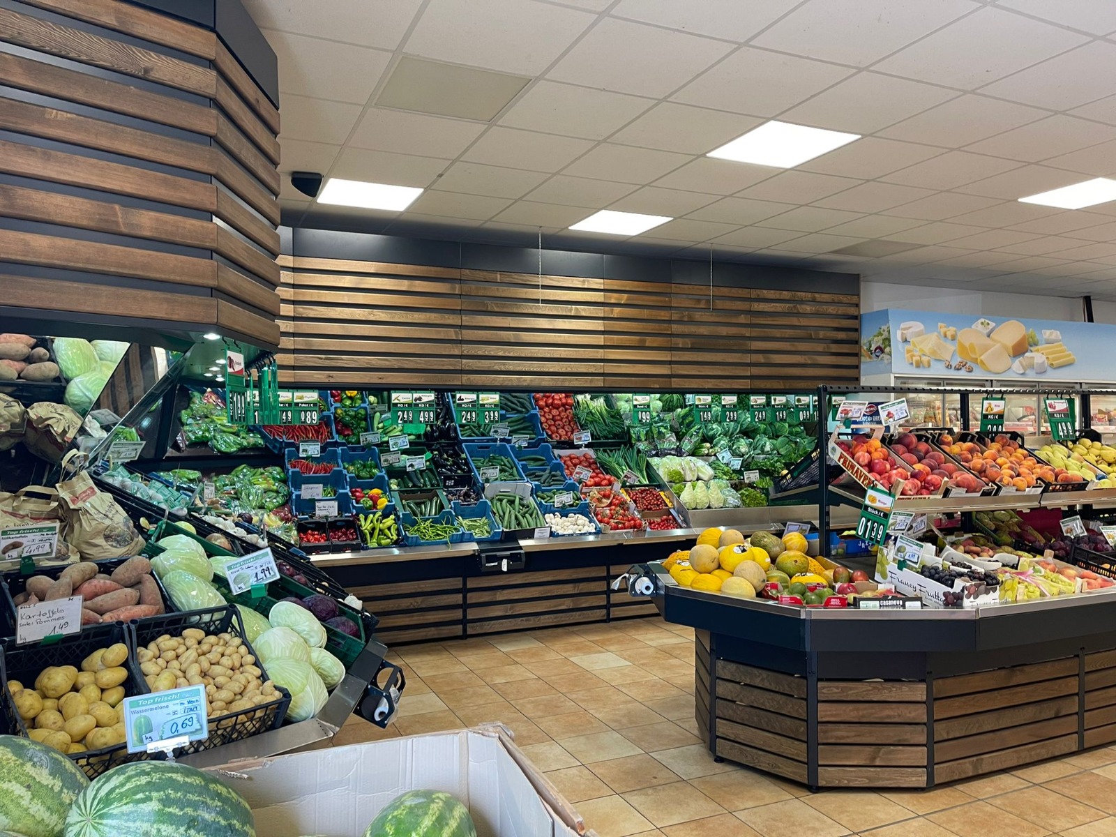 Markt Obst- und Gemüseabteilung
