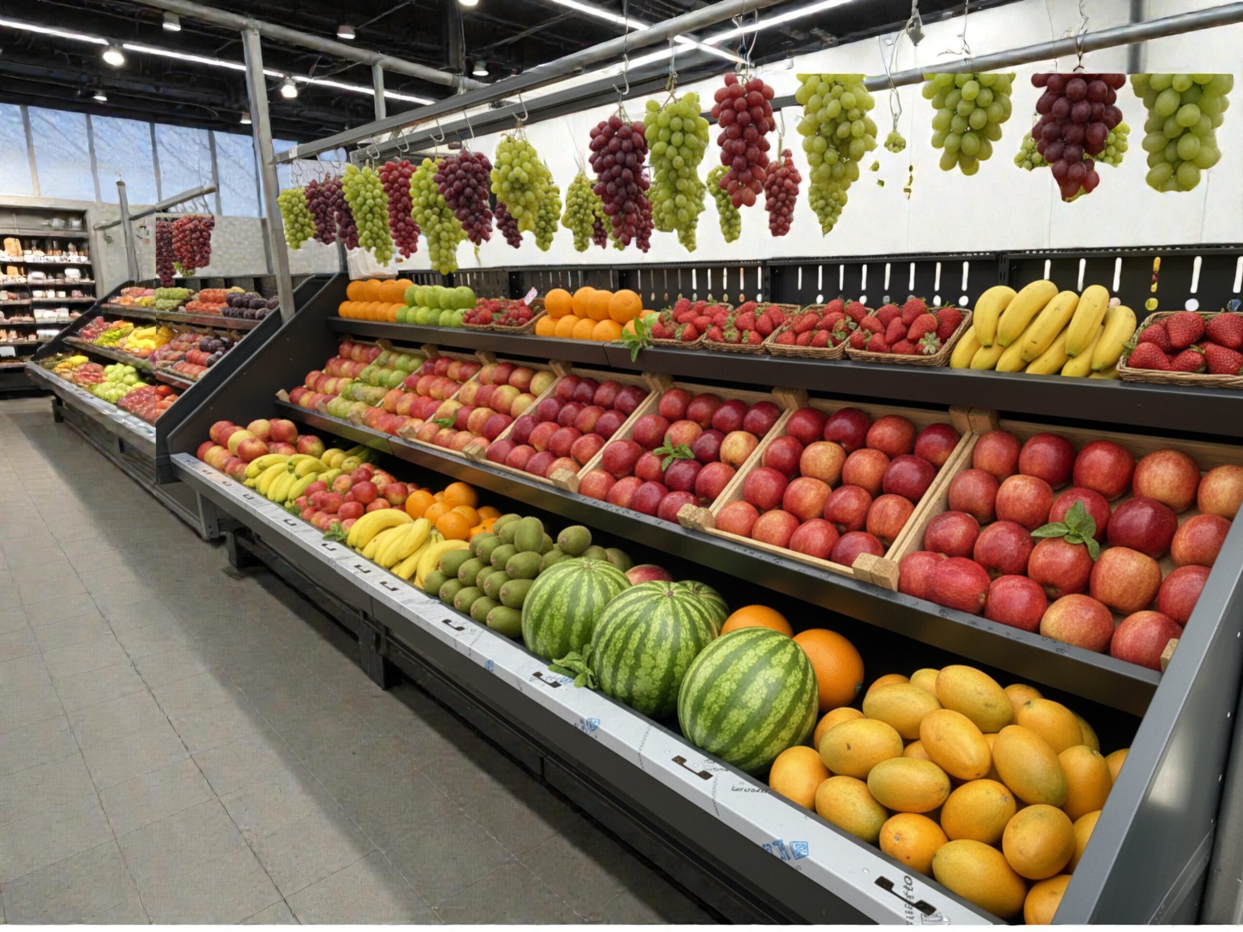 Aynasız Kısa Kademeli Meyve Ve Sebze Tezgahı