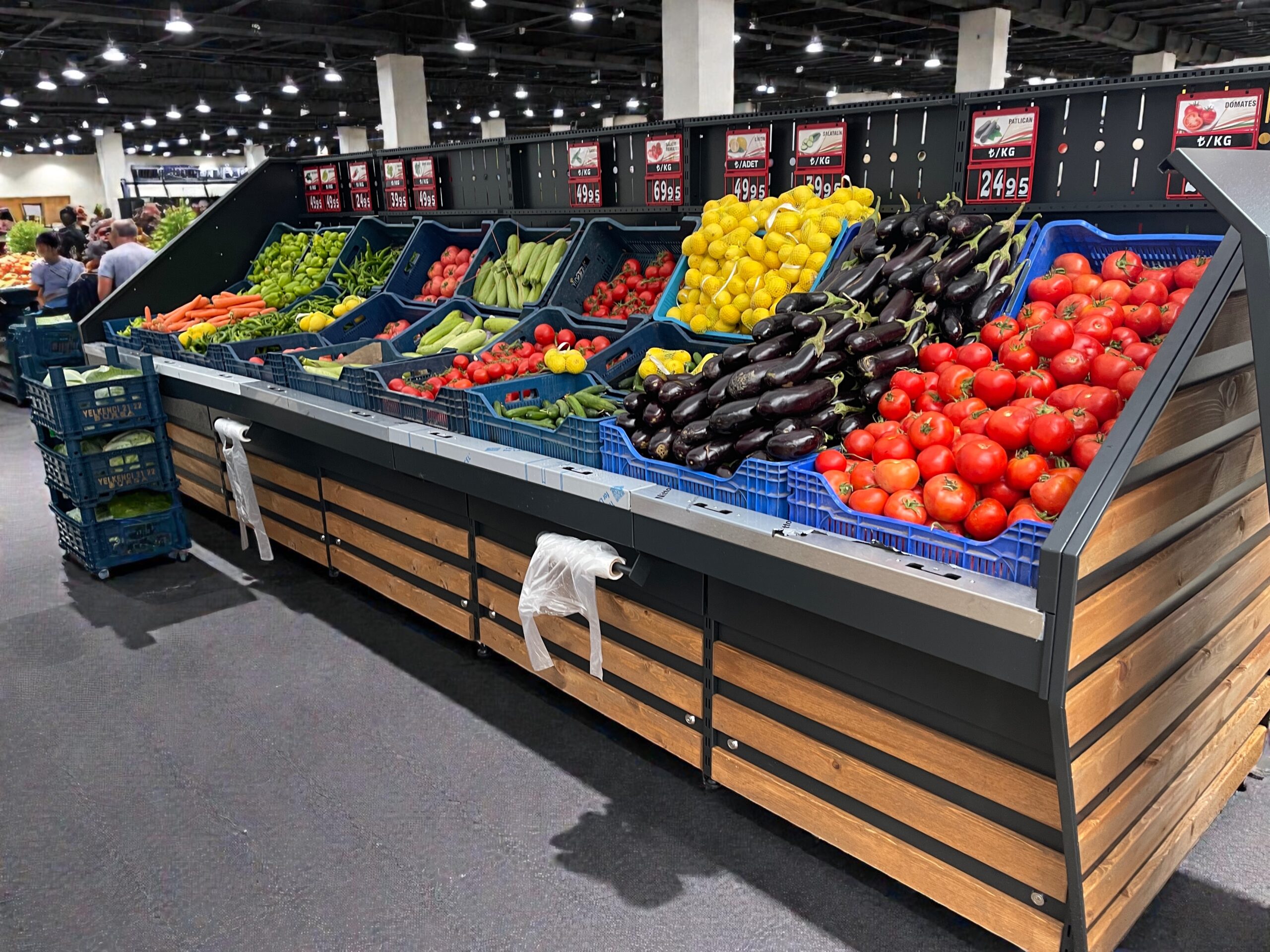 Aynasız Kısa Kademeli Meyve Ve Sebze Tezgahı